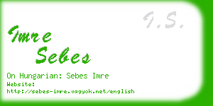 imre sebes business card